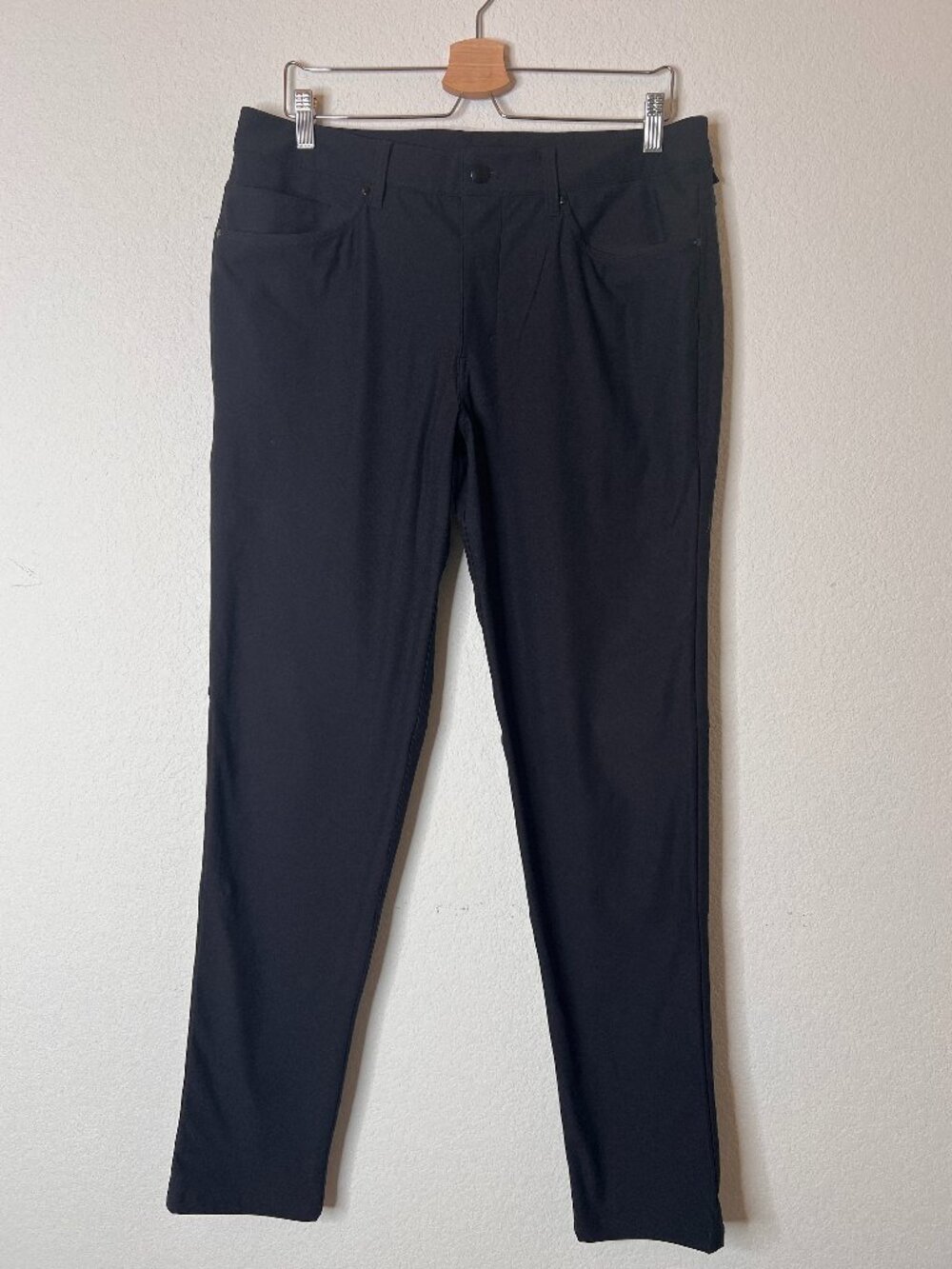 Lululemon Men's Classic-Fit Black Pants Trouser 34x32 - Picture 2 of 8